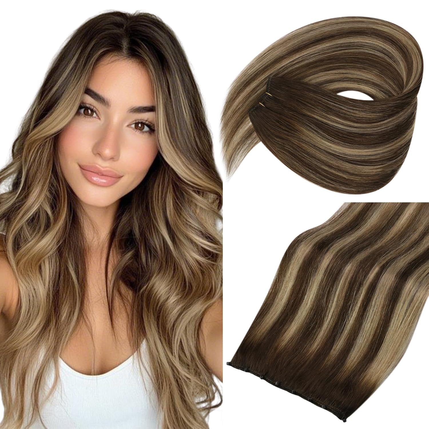 Sunny Hair Beaded Weft Extensions for Natural Volume and Style