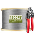 1200FT 1/8in T316 Stainless Steel Cable for Deck Railing Kits