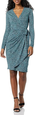 Women's Classic Long Sleeve Wrap Dress Perfect for Any Occasion