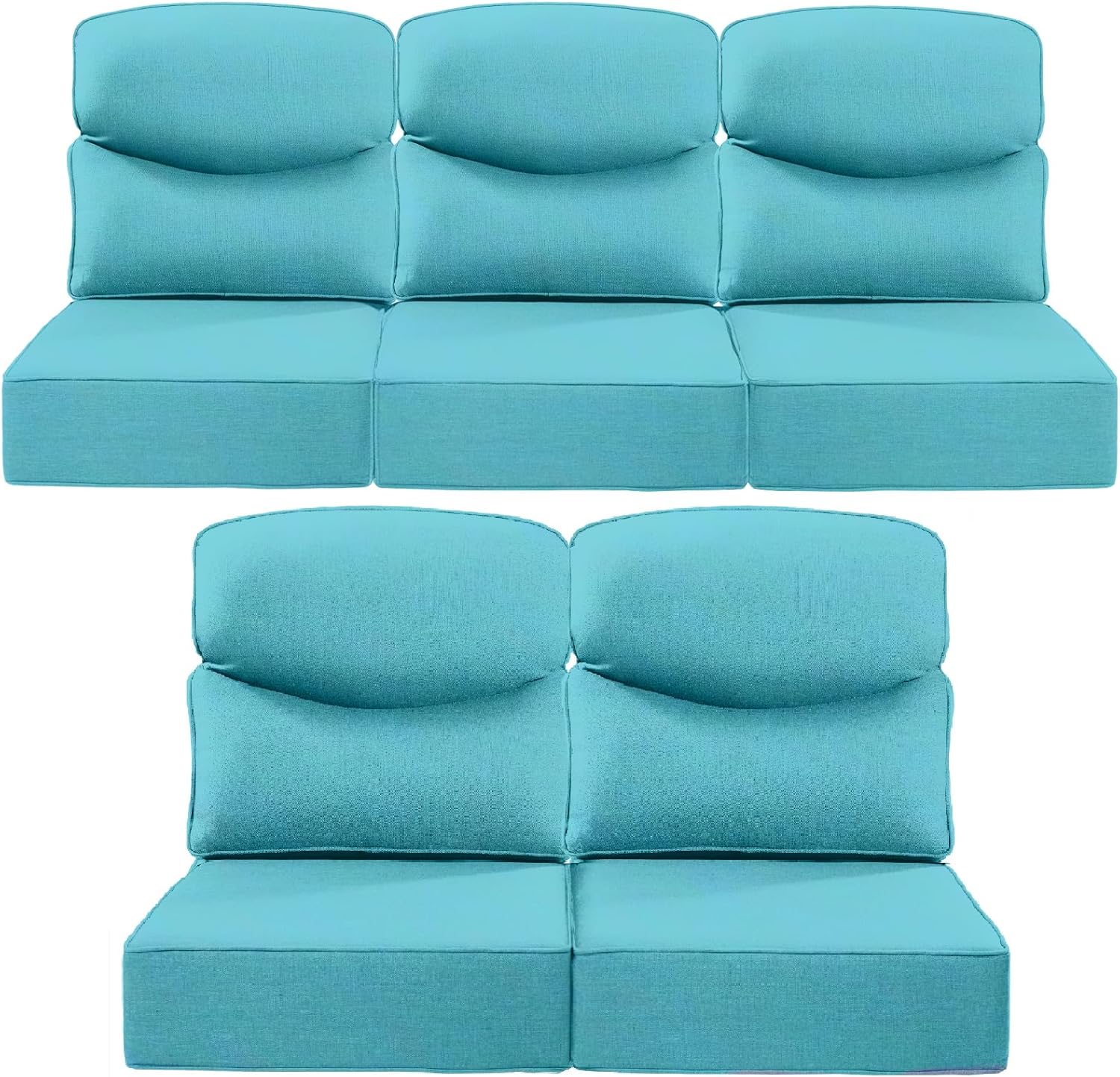 Luxury 6-Inch Smile Outdoor Cushions for Patio 5 Piece Set