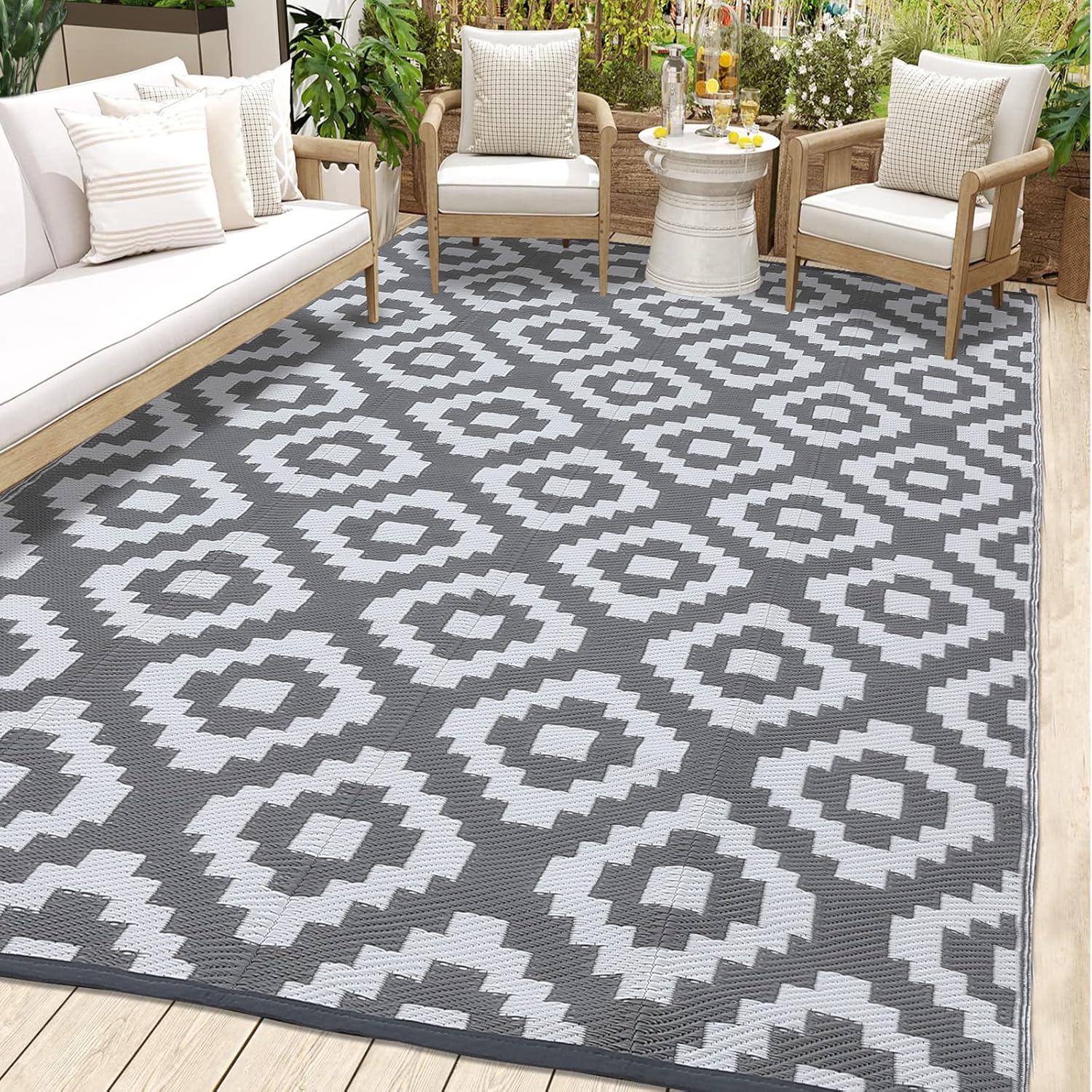 8x10 Outdoor Rug Waterproof Plastic Straw Rug for Every Space