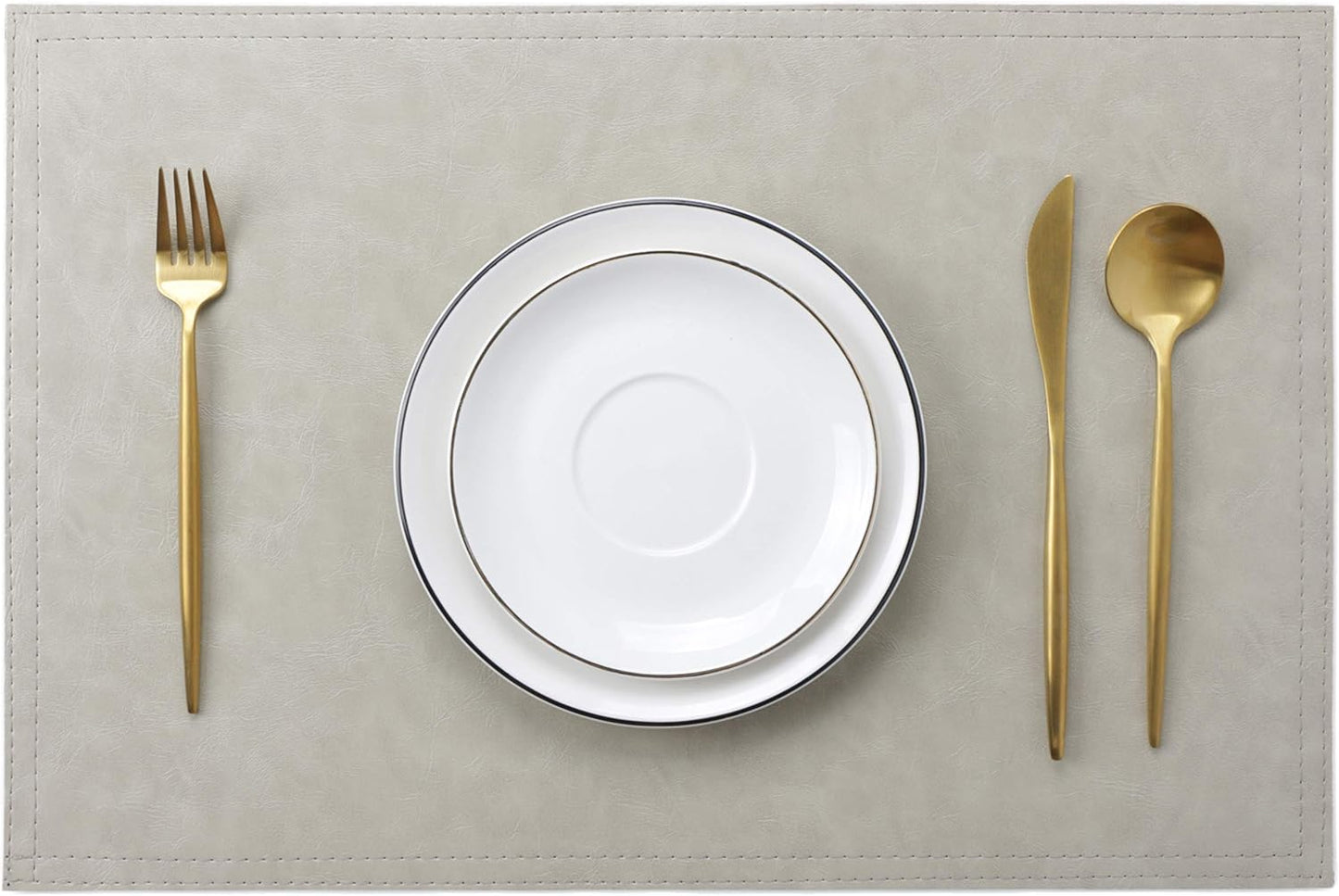 Waterproof PU Placemats Set of 8 for Dining Table Decor