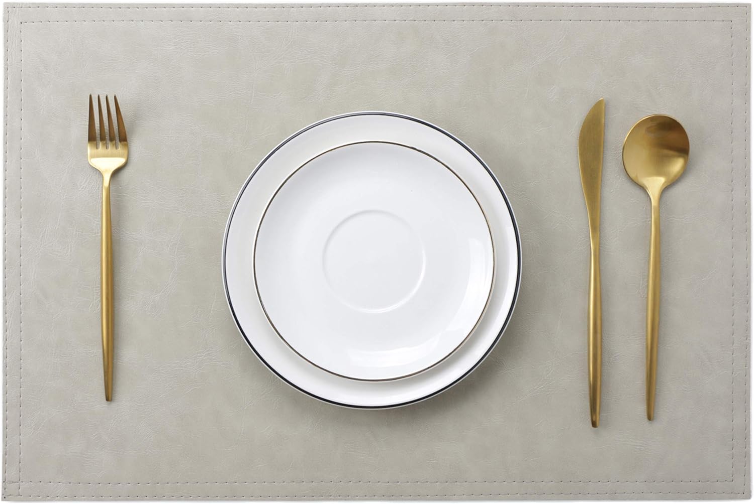 Waterproof PU Placemats Set of 8 for Dining Table Decor