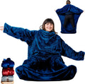 Giant Blanket with Sleeves and Foot Pocket - Cozy Wearable Throw
