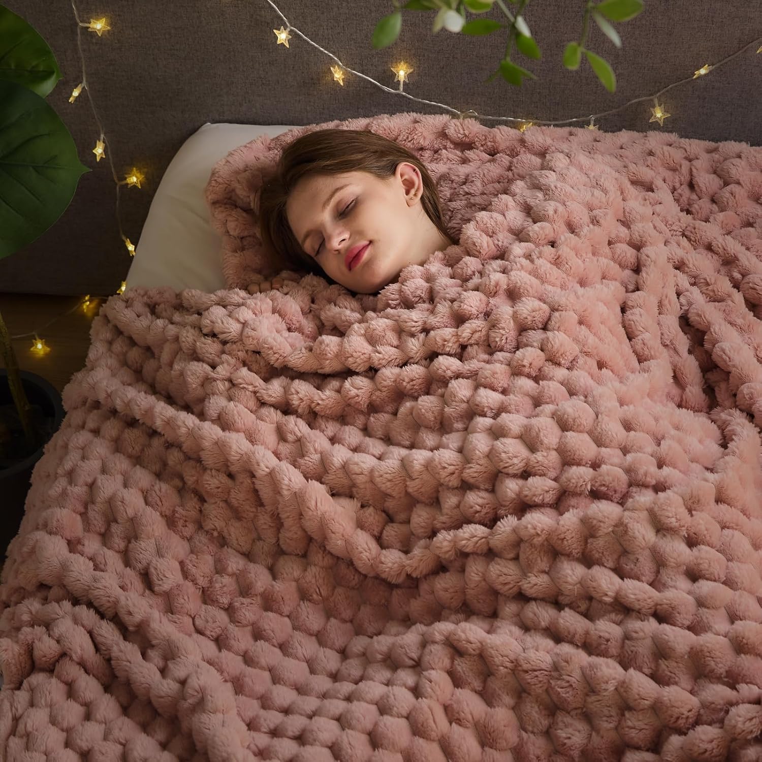 Super Soft King Blanket in Pink for All Season Comfort