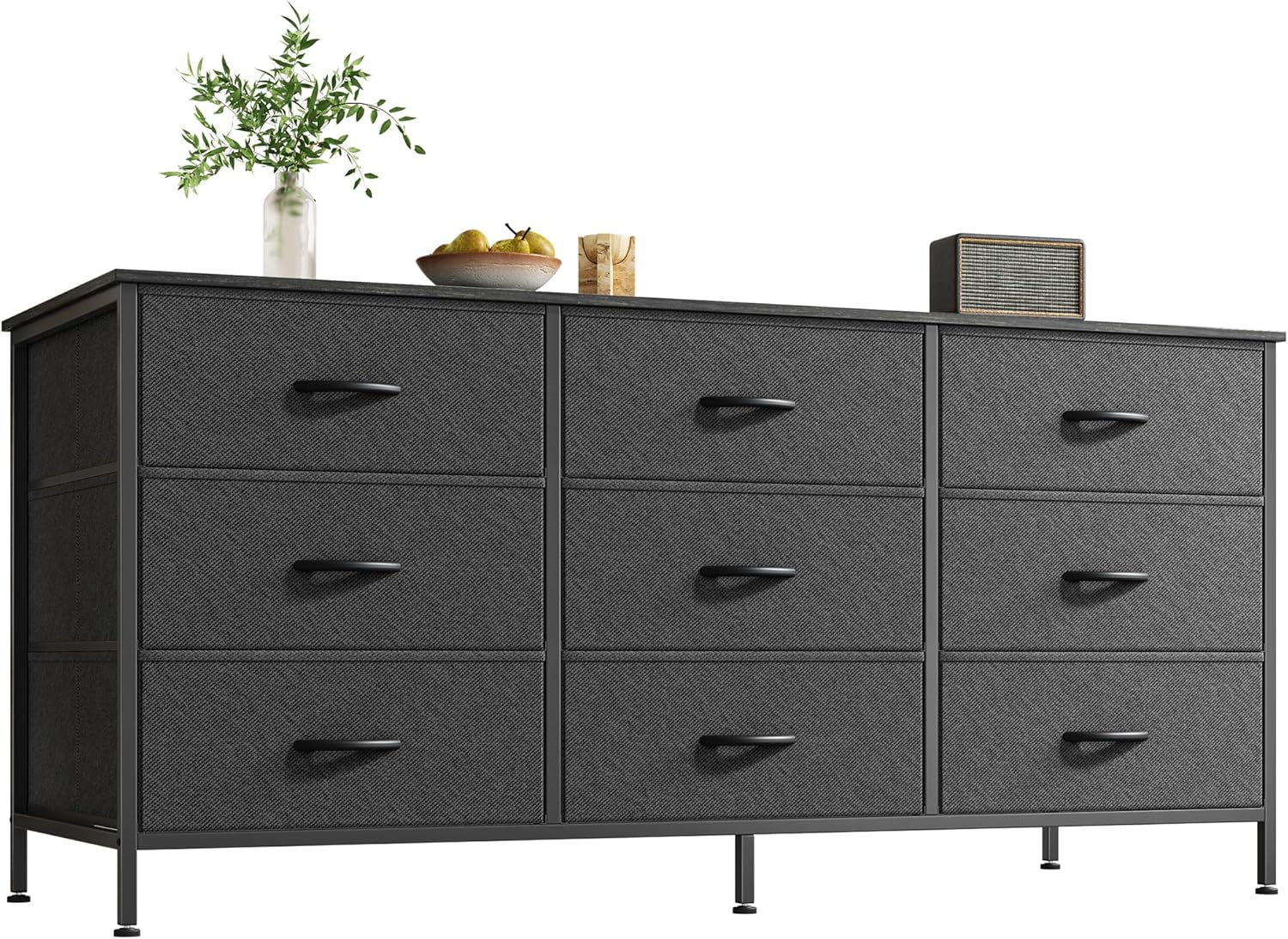 Huuger 9 Drawer Dresser for 50 55 Inch TV Stand Storage