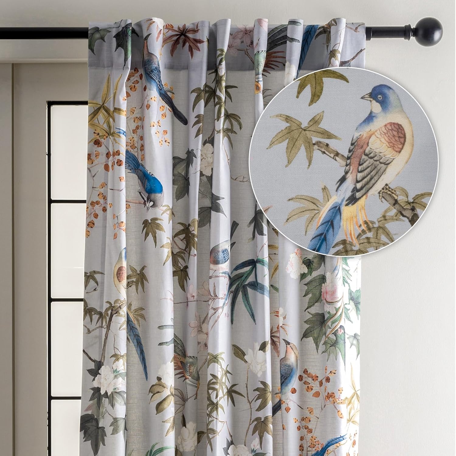 Elegant 100% Cotton Curtains for Living Room and Bedroom