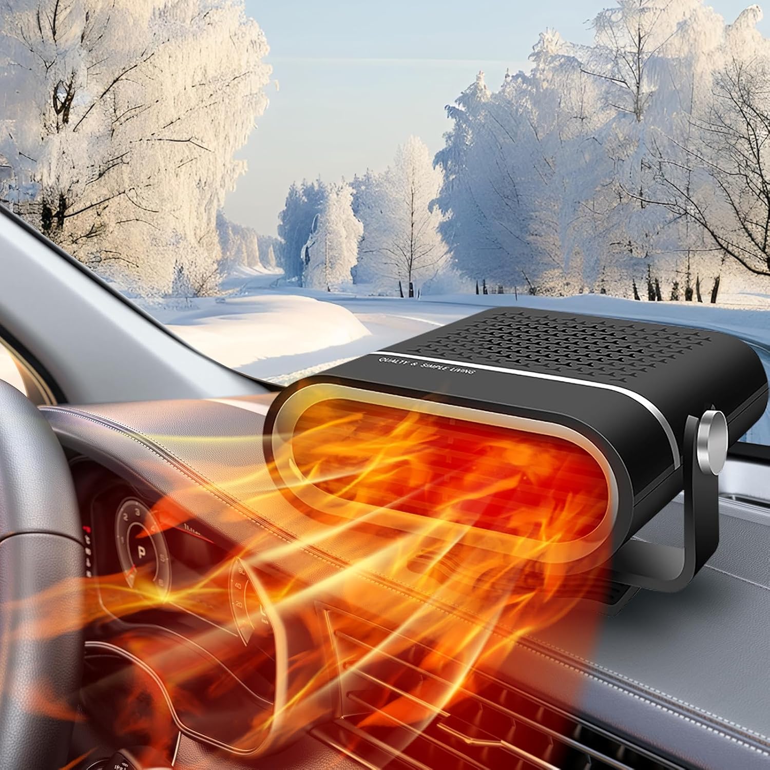 UFRYO 12V Car Heater - Fast Heating & Cooling Defogger