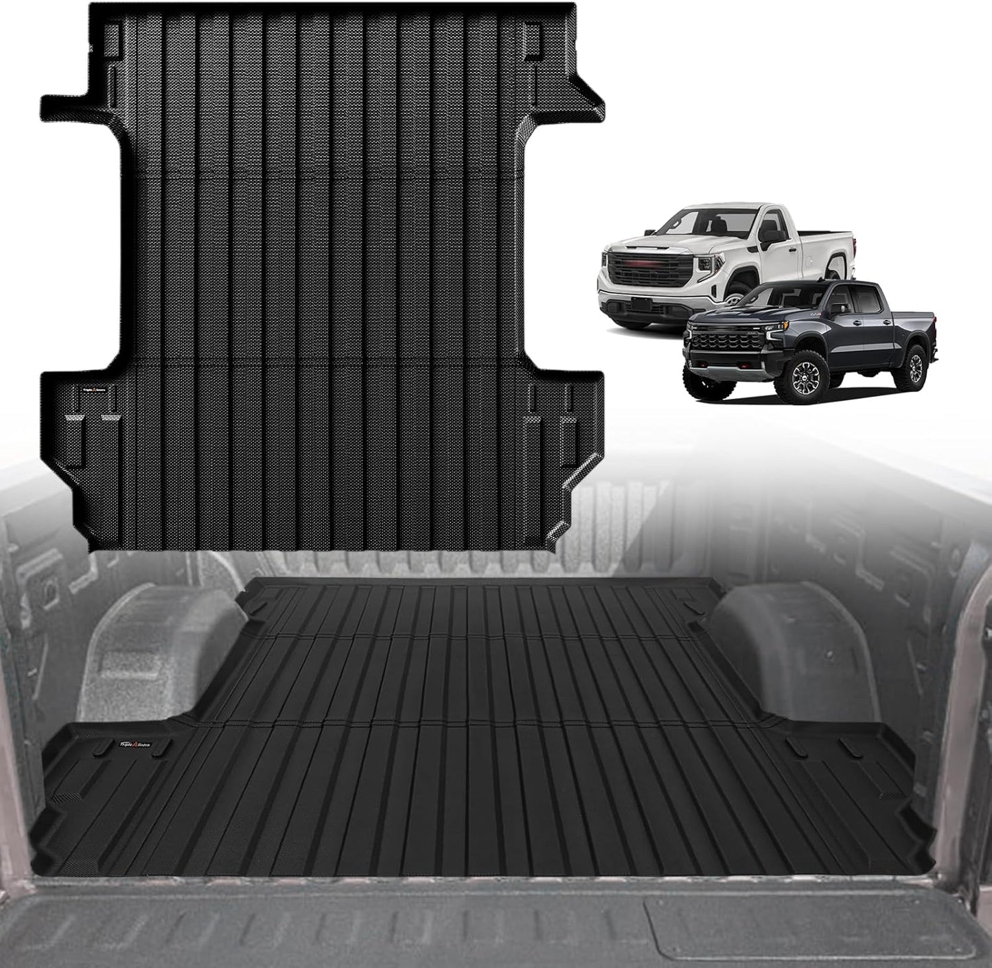TripleAliners Truck Bed Mat for 2019-2026 Chevy Silverado