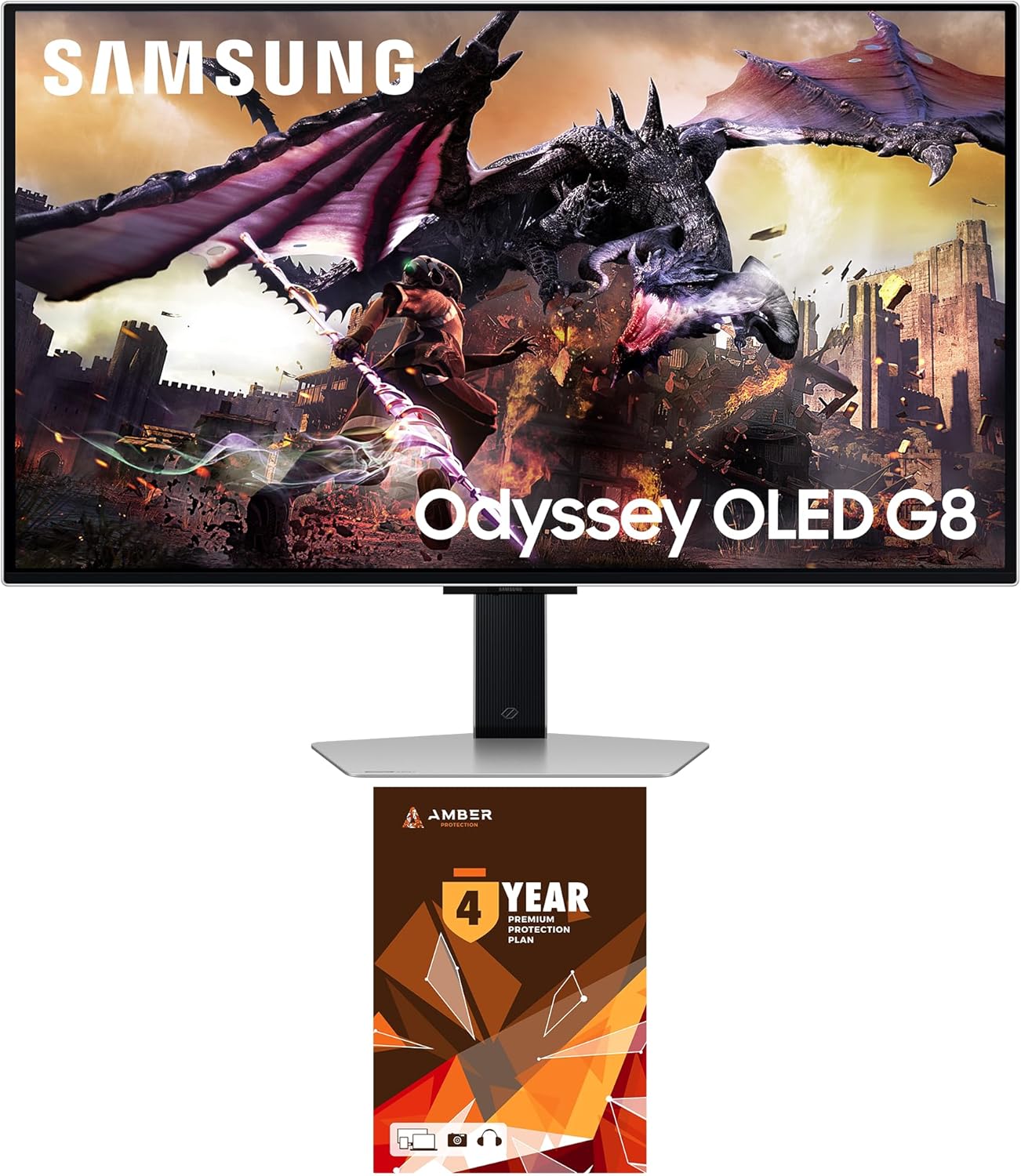 SAMSUNG 32 Inch Odyssey G80SD 4K UHD Gaming Monitor + 4 Year Protection