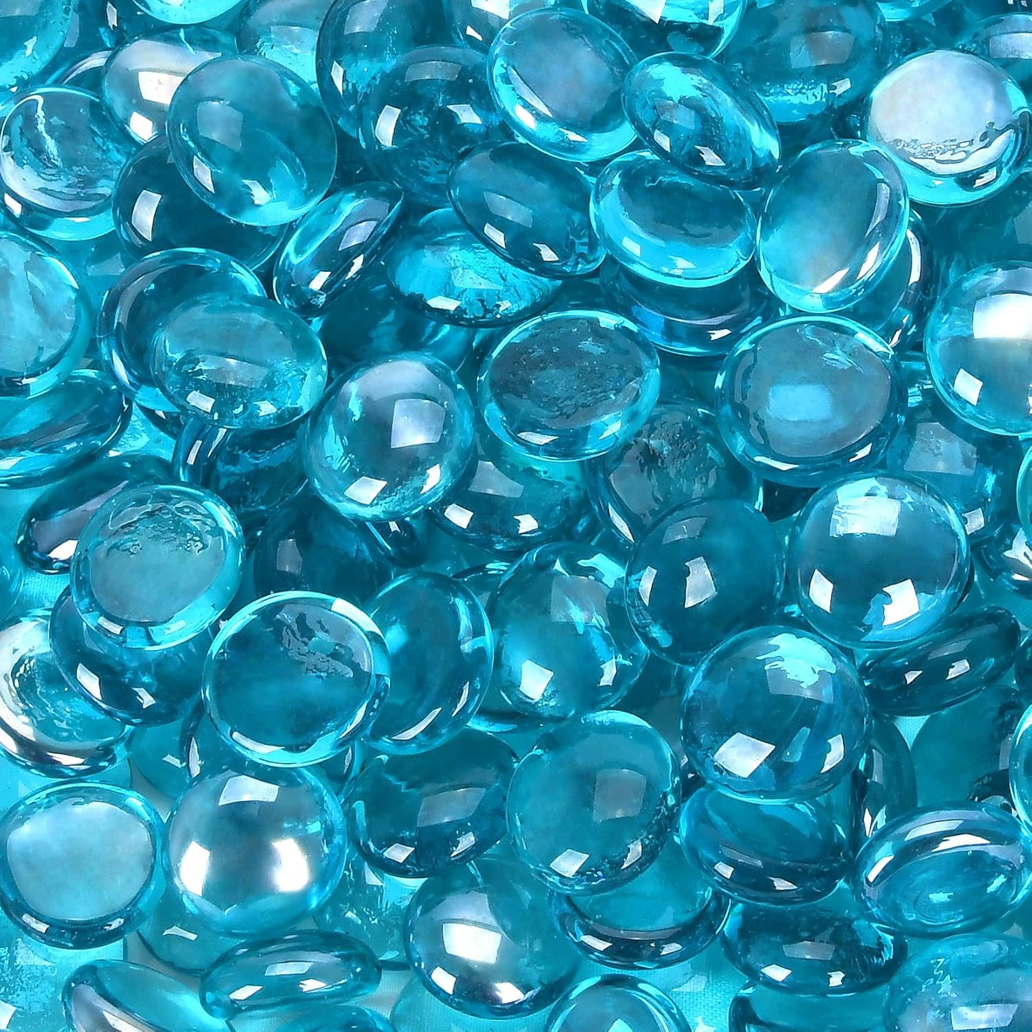 Caribbean Blue Fire Glass for Propane Fire Pit and Fireplace