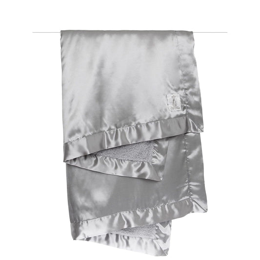 Little Giraffe Silver Chenille Baby Blanket | Luxuriously Soft 35x45