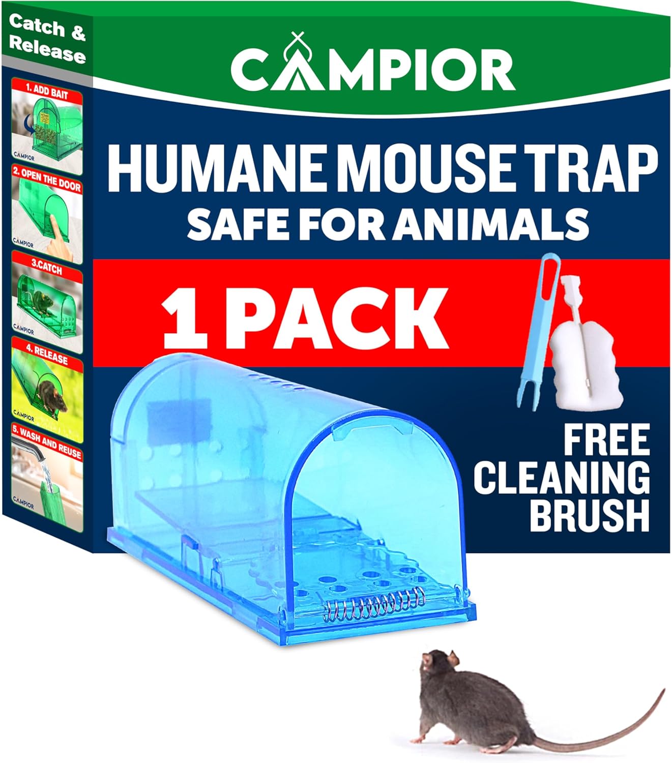 Child & Pet Safe No-Kill Mouse Trap by Campior