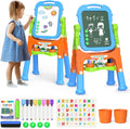 Kids Easel Standing Art Easel Double-Sided Magnetic Whiteboard