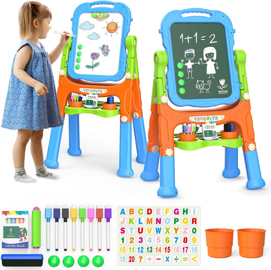 YOHOOLYO Kids Easel Double Sided Art Easel for Creative Fun