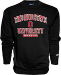 Blue 84 Men's Twill Applique Team Color Crewneck Sweatshirt - Buckeyes