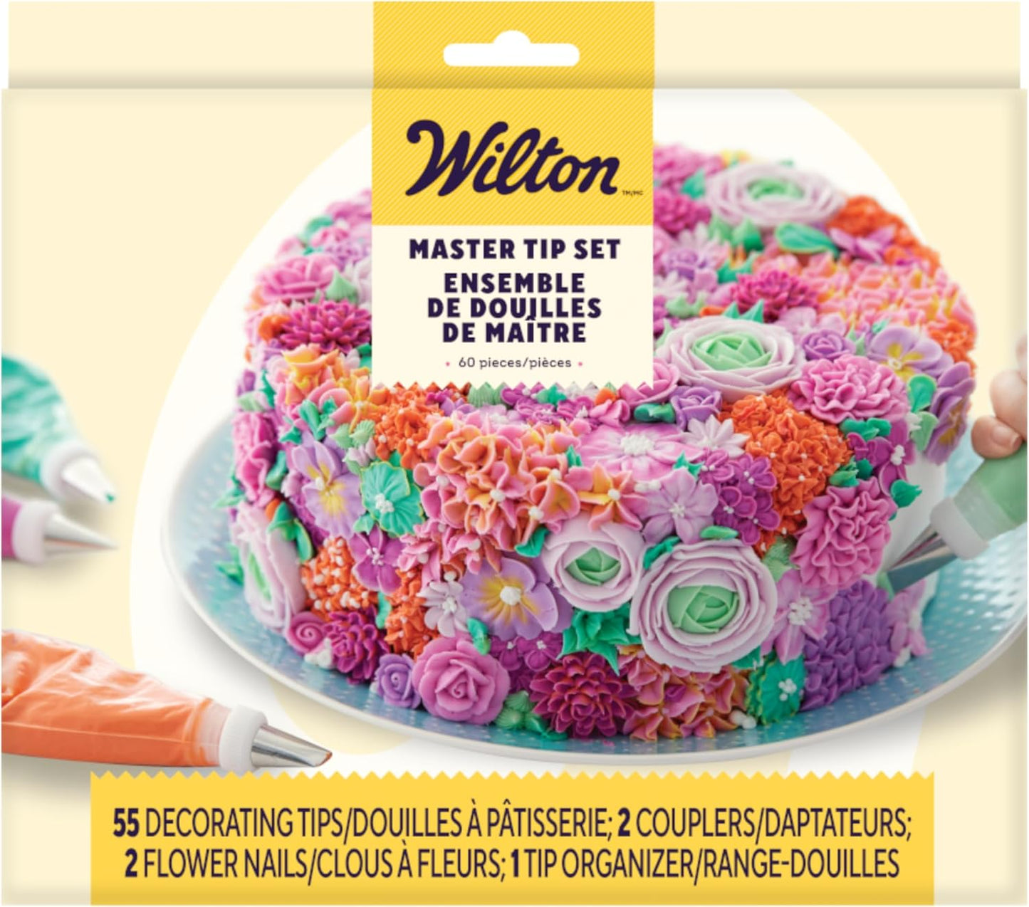 Wilton Master Cake Decorating Piping Tips Set for Perfect Cakes