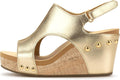 PARTY Womens Wedge Sandals With Strap 3 in Wedge - Comfortable Cork