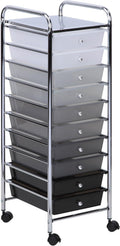 Honey-Can-Do 10 Drawer Cart - Rolling Storage with Worktop