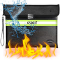 6500F Fireproof Document Bag with Lock - Secure A4 Document Pouch