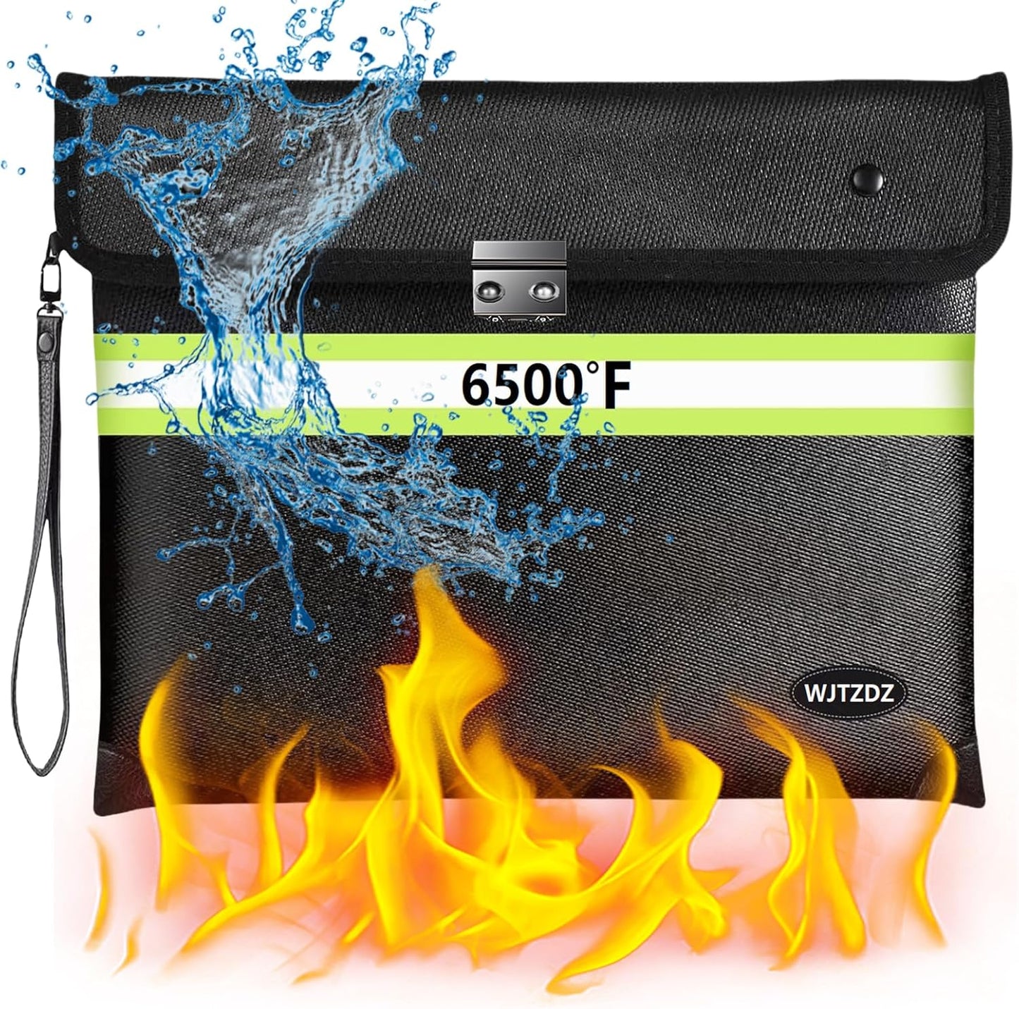 6500F Fireproof Document Bag with Lock for Secure Storage
