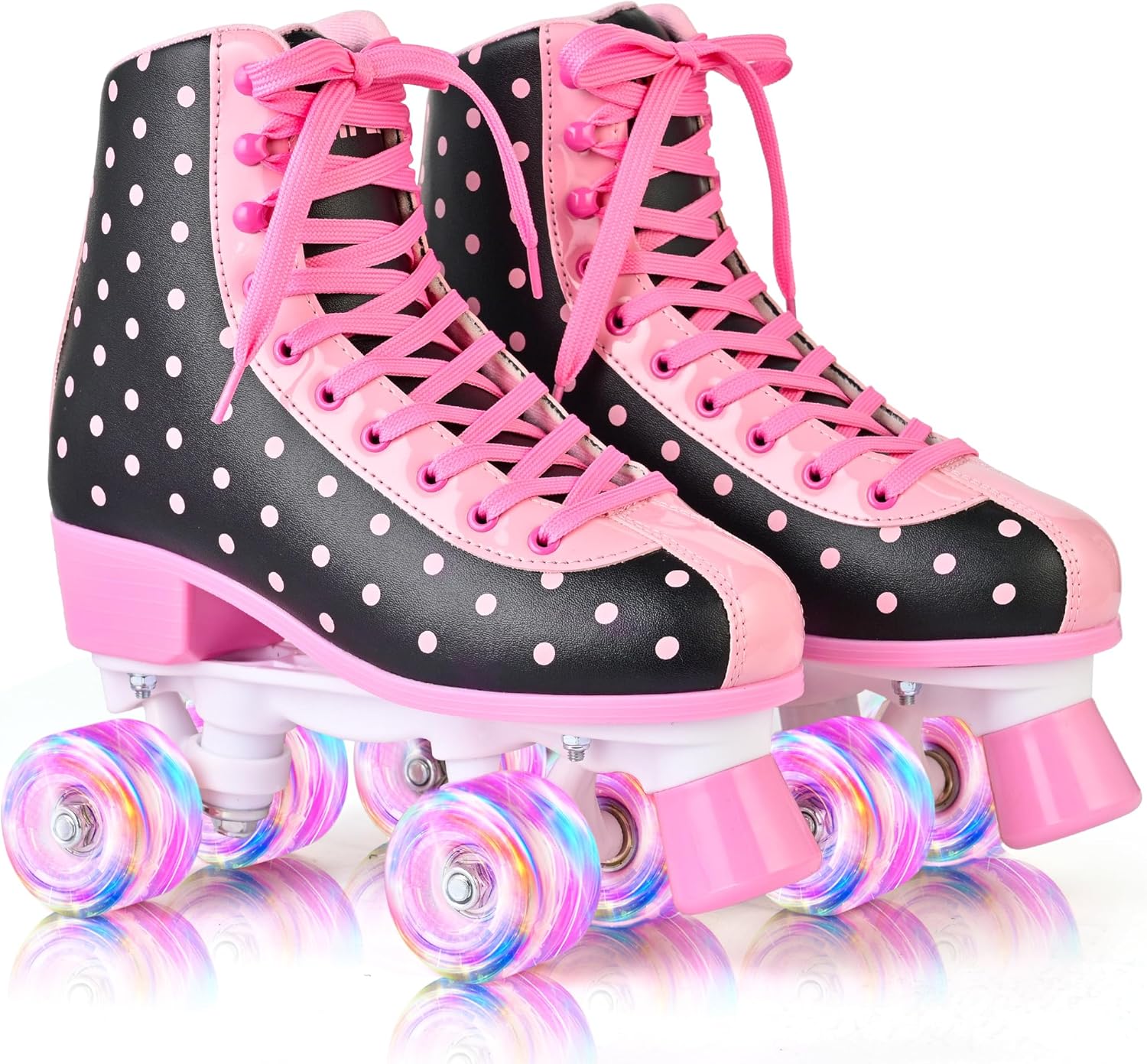 SULIFEEL Roller Skates for Girls with Light Up Wheels and Style