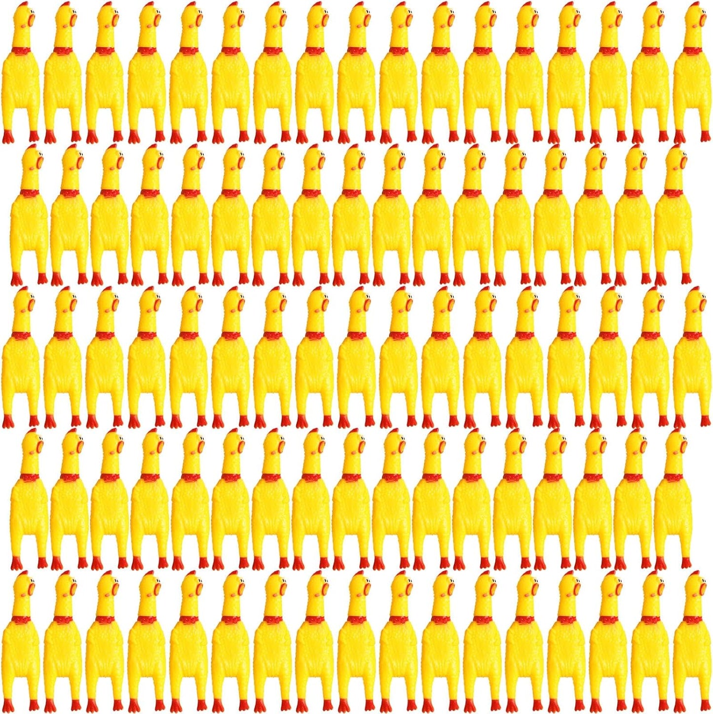 150 Pcs Mini Rubber Chicken Squeaky Toys for Dogs and Fun