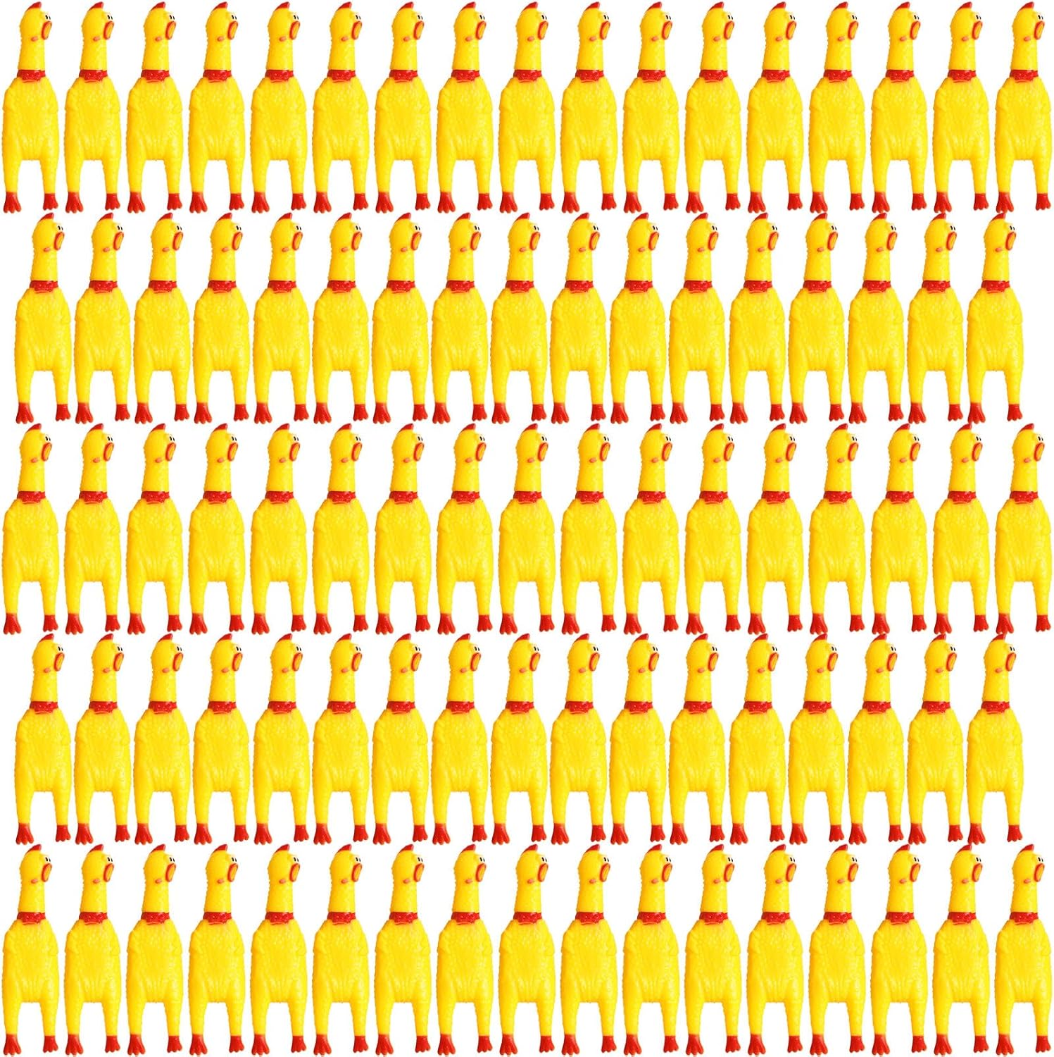 150 Pcs Mini Rubber Chicken Squeaky Toys for Dogs and Fun