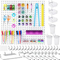 Metal Peg Board Kit 70PCS with 4 White 12in x 12in Panels - Organized