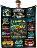 Christmas Fishing Gifts 50x60 Soft Flannel Fish Blanket - Cozy Gift