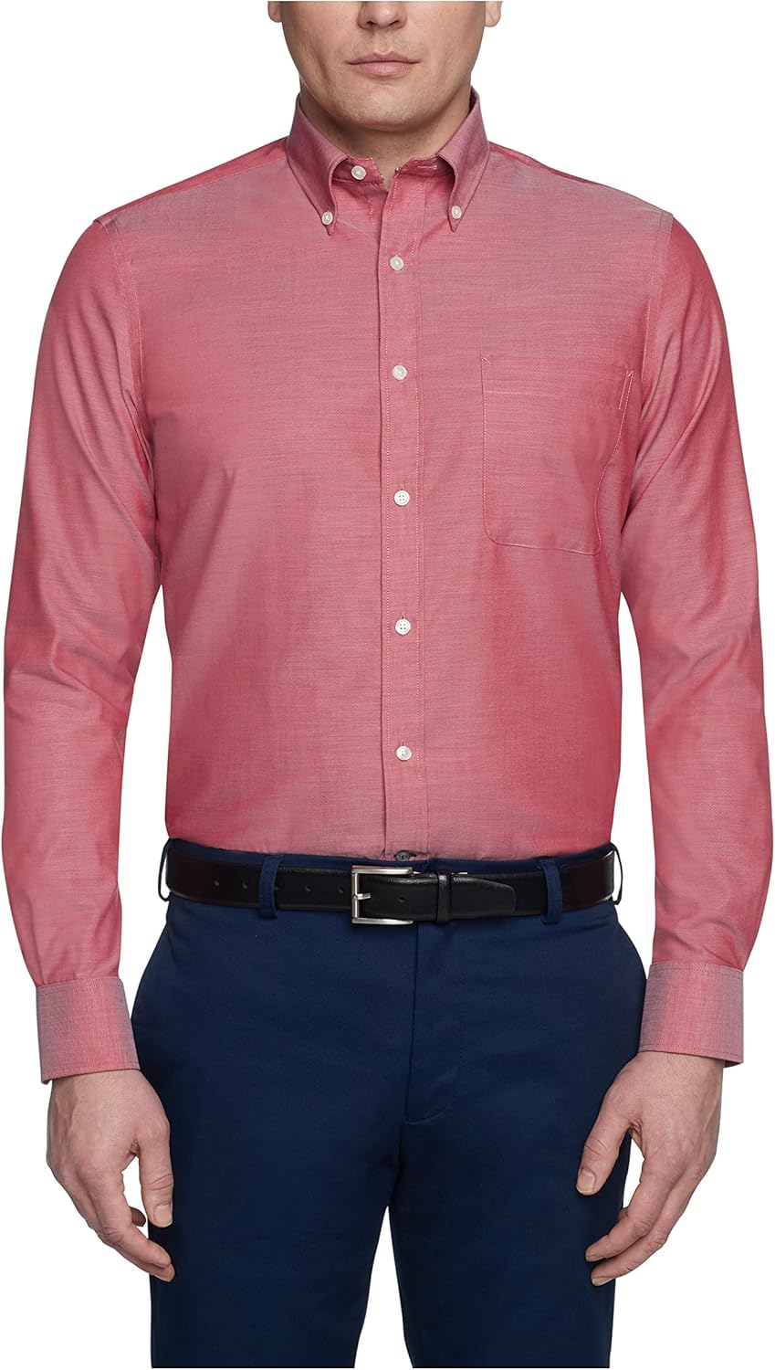 Tommy Hilfiger Non-Iron Button-Down Collar Shirt for Comfort