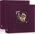 Scrapbook Photo Album 12x12 Linen Window Cover - 2 Pack Purple
