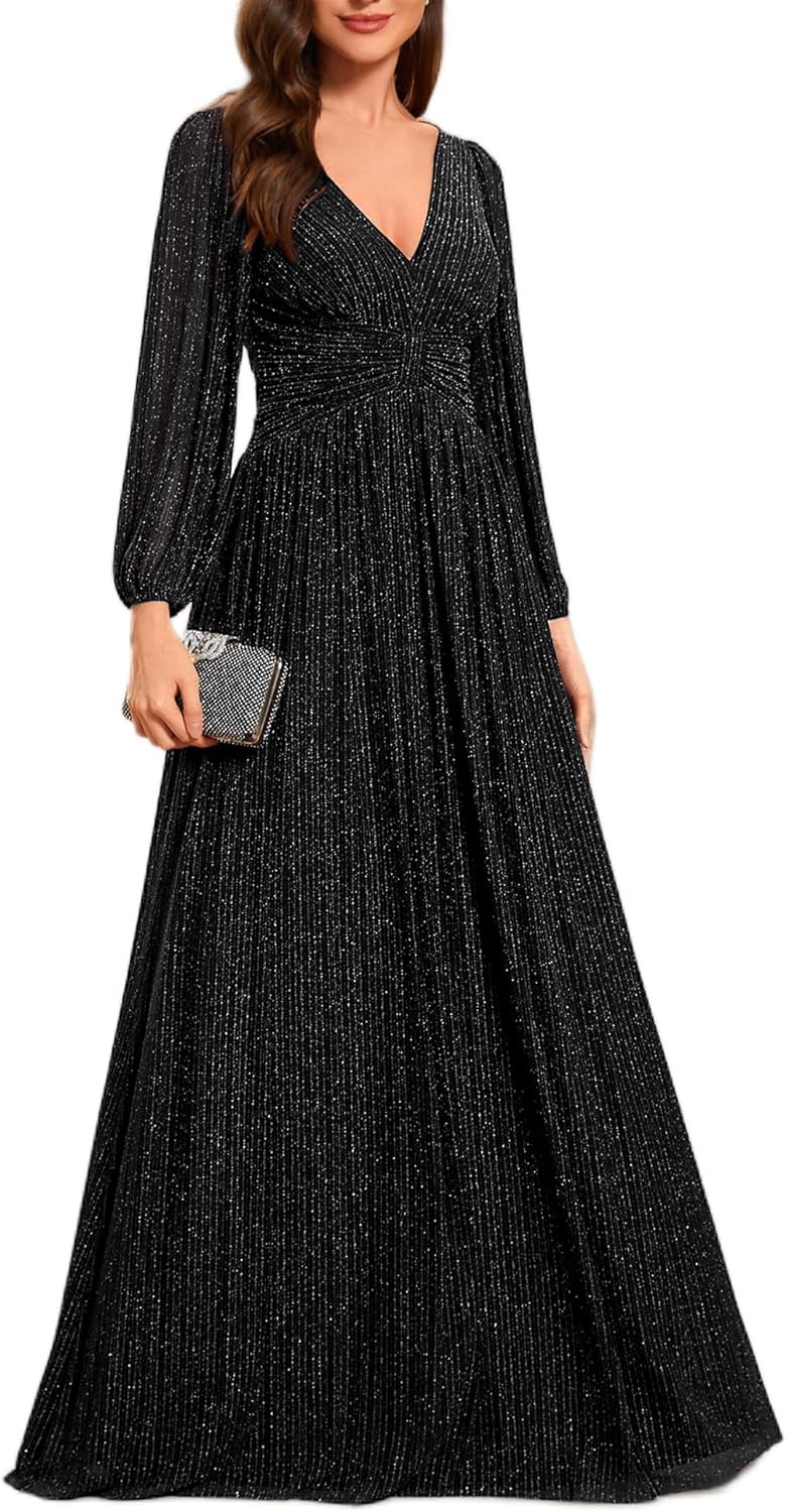 Ever-Pretty A-Line Long Lantern Sleeves Formal Gowns for All Occasions