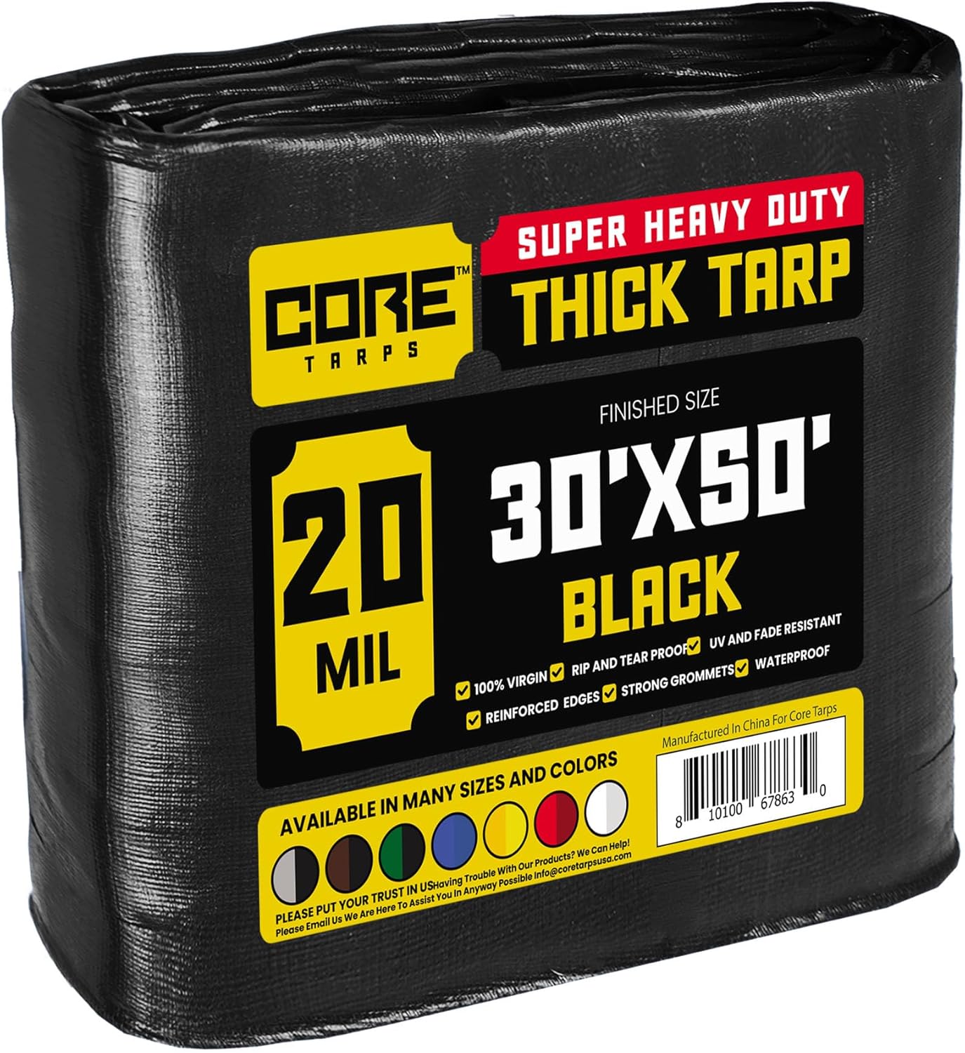 Core Tarps Extreme Heavy Duty 20 Mil Tarp Cover for All Needs