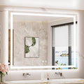 TETOTE 48 x 40 LED Lighted Bathroom Mirror with Anti Fog Feature