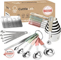 22-Piece Stainless Steel Measuring Cups and Spoons Set (Country Chic)