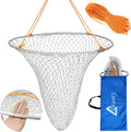Foldable Bridge and Pier Fishing Landing Net - Collapsible Drop Net