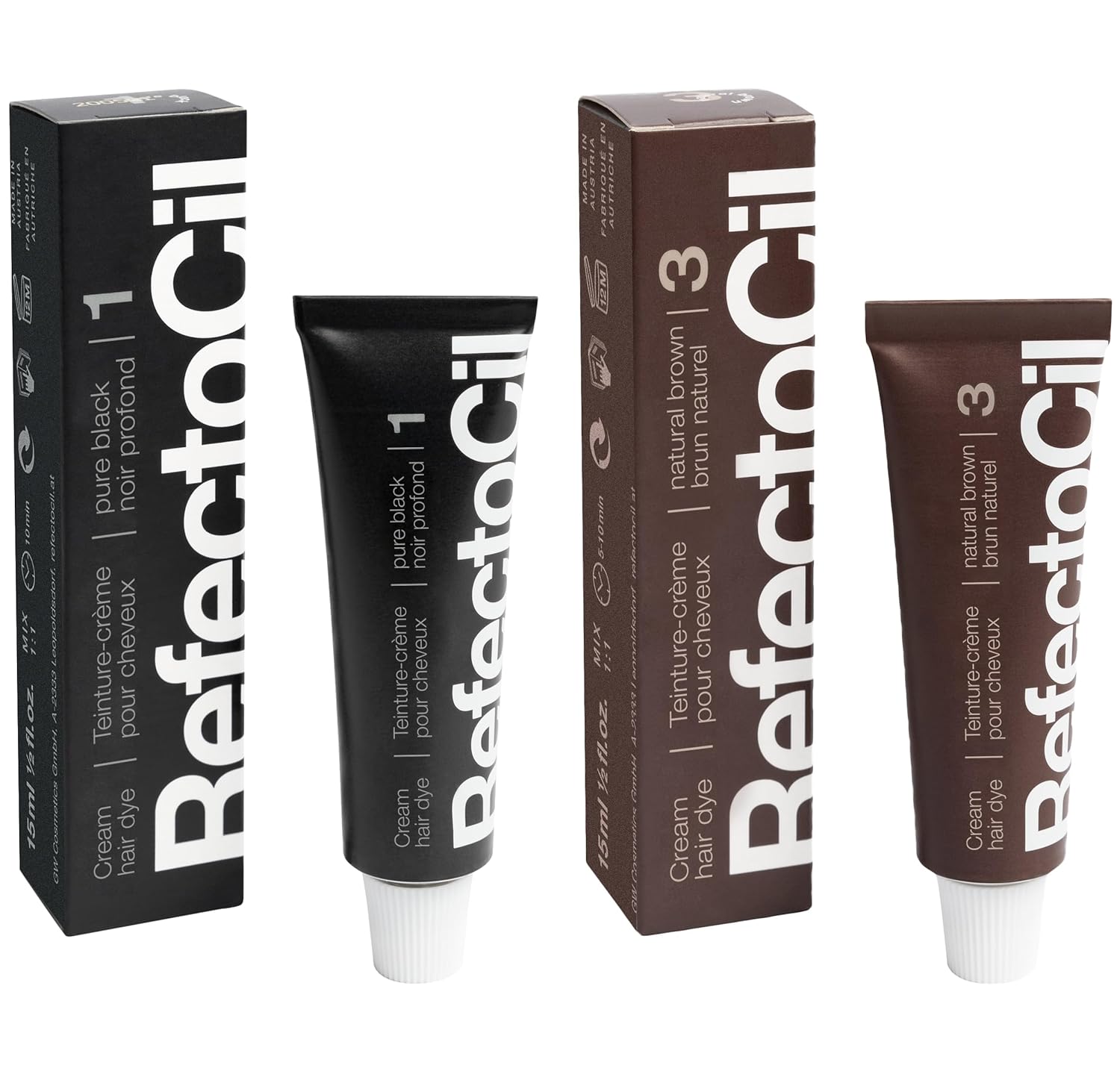 RefectoCil Cream Hair Dye 2-Pack for Long-Lasting Color
