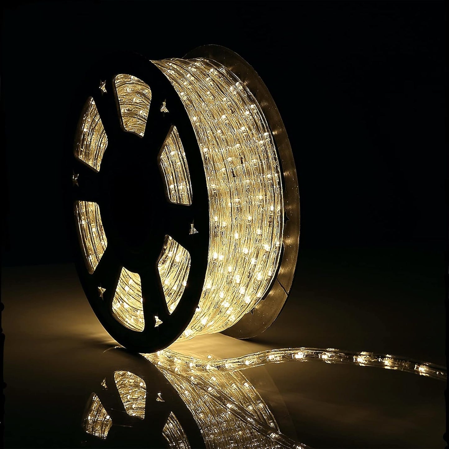 100Ft Warm White LED Rope Lights for Indoor and Outdoor Use