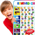 Large Magnetic Reward Chart for Multiple Kids - Fridge Behavior Chart