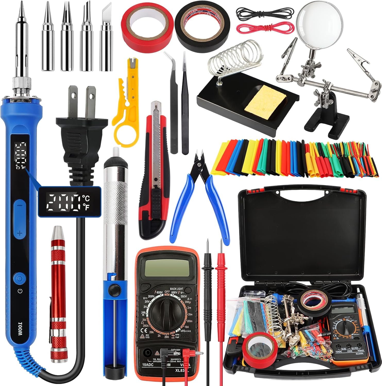 194PCS Soldering Iron Kit for Electronics Hobby DIY Projects