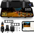 Rivela 4k Mirror Dash Cam with GPS & Night Vision - Clear 4K Front