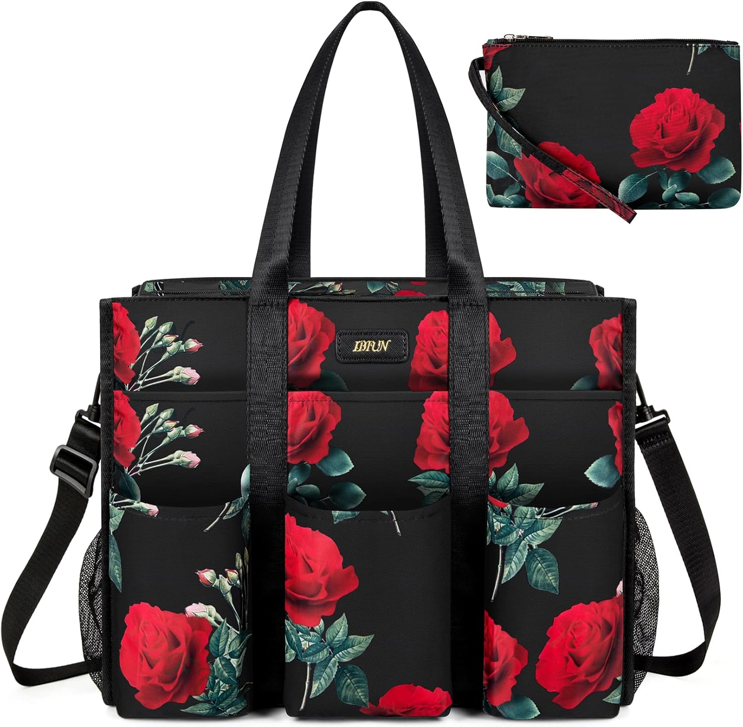 IBFUN Utility Tote Bag with 14/24 Pockets for Teachers and Work
