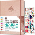 A4 Rose Gold Weekly Planner Pro - Undated Schedule & Time Slots