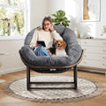 Large Indoor Rocking Chair Oversized Papasan - Plush Corduroy Comfort