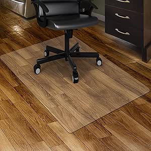 Kuyal Clear Chair Mat for Hardwood Floors - 30 x 48 in Protection