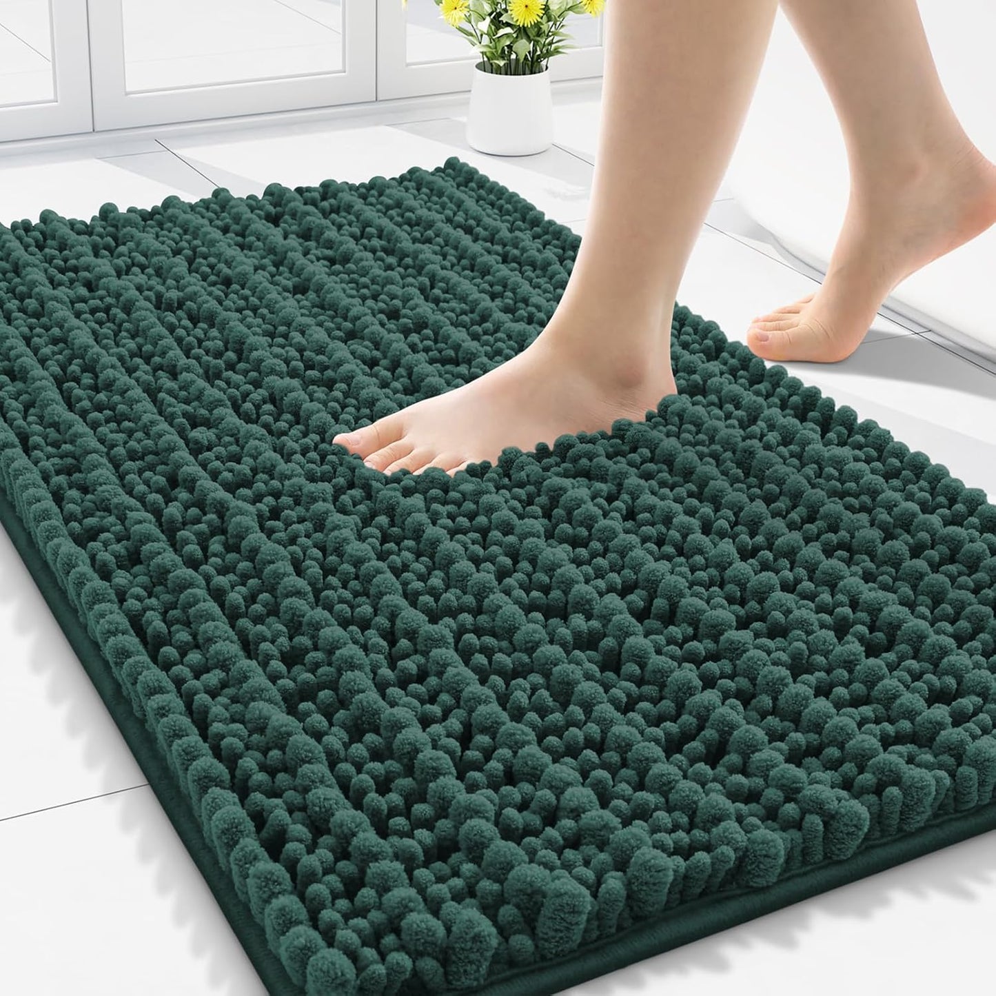Smiry Bathroom Rugs Mat 30x20, Soft Chenille Bath Mats for Home
