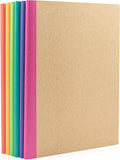 PAPERAGE 6-Pack Composition Notebook Journals - Compact Rainbow Spines