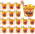 Mini Honey Bee Pots 30 Sets with Wooden Dippers - Cute Party Favors