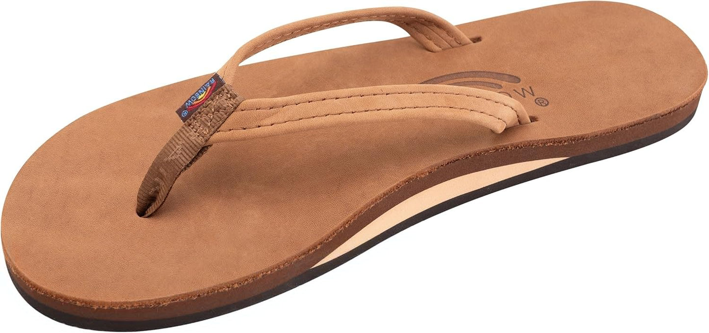 Rainbow Sandals Women's Single Layer Leather Sandal with Support